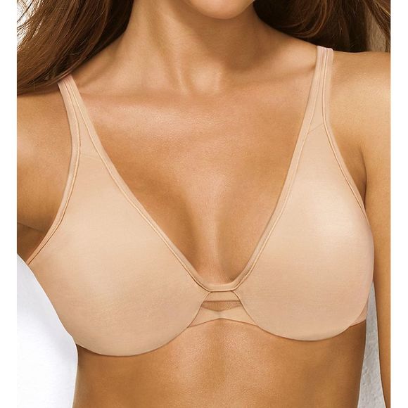 Lilyette Plunge Into Comfort Keyhole Minimizer Bra -  Champagne Shimmer  0904 - Picture 1 of 4